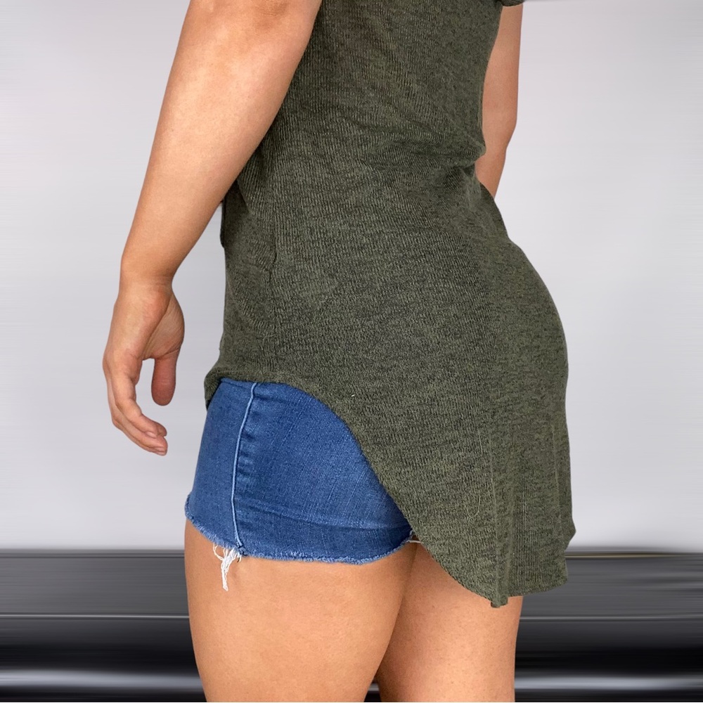 PROJECT SOCIAL T Knit Hoodie Muscle Tank Scoop Neck Knit Green Summer Spring - Picture 3 of 5